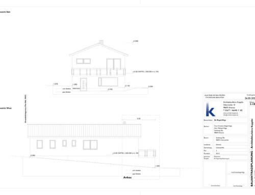 Planung Anbau Einfamilienhaus in Ilmenau